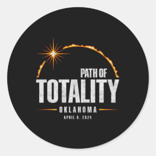 Total Solar Eclipse Oklahoma - Total Eclipse 2024  Classic Round Sticker