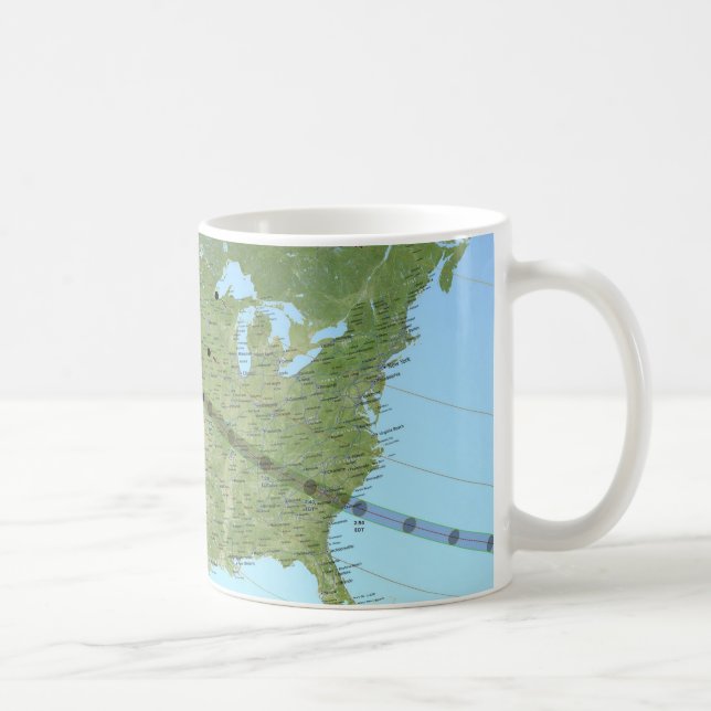Total Solar Eclipse Path Map 2017 Coffee Mug (Right)