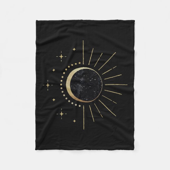 Total Solar Eclipse Path Of Totality  Fleece Blanket (Front)