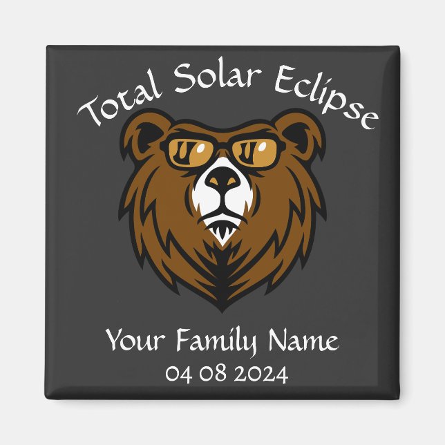 Total Solar Eclipse Personalise  Magnet (Front)