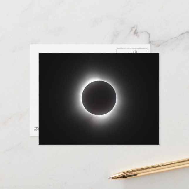 Total Solar Eclipse Postcard (Front/Back In Situ)