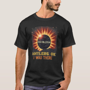 Total Solar Eclipse Retro Antlers Oklahoma OK T-Shirt