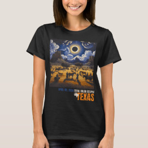 Total Solar Eclipse Retro April 8 2024 Astronomy T-Shirt