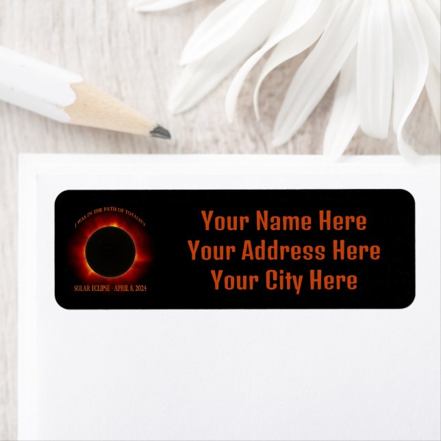 Total Solar Eclipse Return Address Label (Insitu)