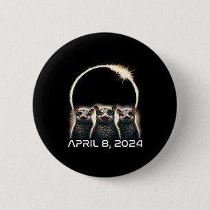 Total Solar Eclipse Shirt 2024 Opossum In Astronom 6 Cm Round Badge