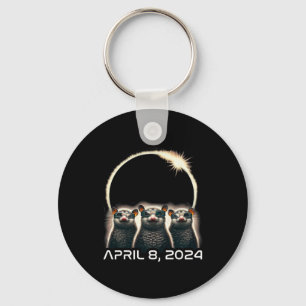 Total Solar Eclipse Shirt 2024 Opossum In Astronom Key Ring