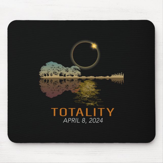 Total Solar Eclipse Shirt Totality Eclipse Guitar  Mouse Pad (Front)
