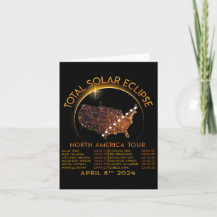 Total Solar Eclipse Shirts Tour Of America April 8 Card