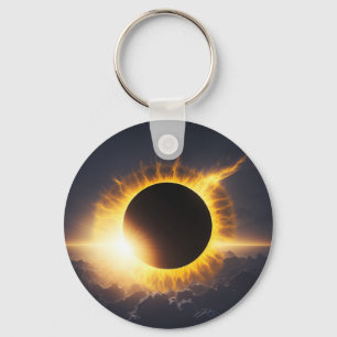 Total Solar Eclipse Souvenir Add Text for Event Key Ring