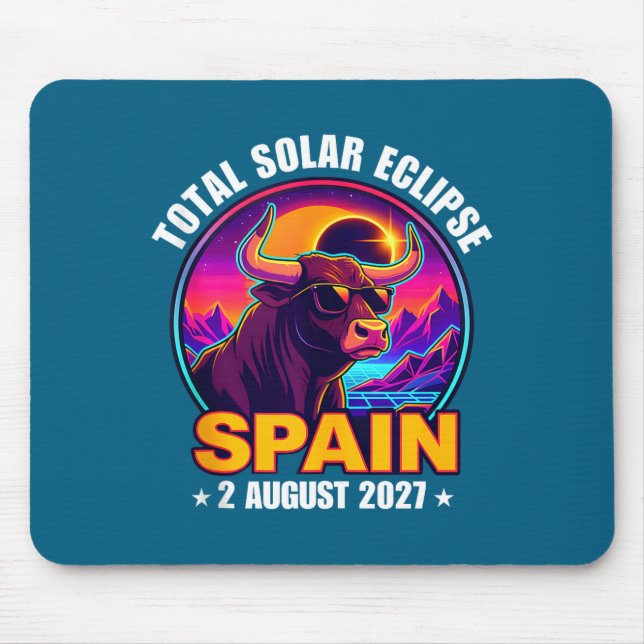 Total Solar Eclipse Spain August Mouse Pad (Front)