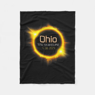Total Solar Eclipse Spring America April 04.08.24 Fleece Blanket