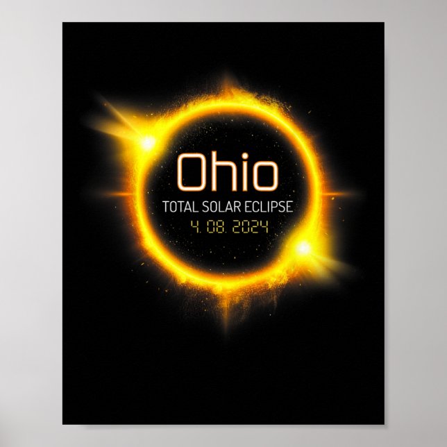 Total Solar Eclipse Spring America April 04.08.24  Poster (Front)