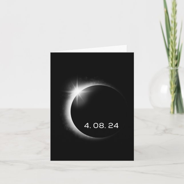 Total Solar Eclipse Spring April 8th 2024 America  Card (Front)