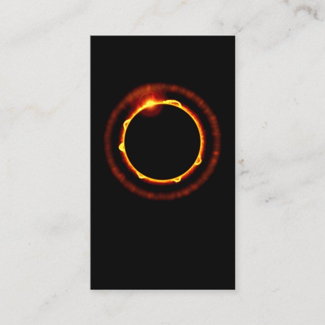 Total Solar Eclipse Sun Moon Earth Science Business Card (Front)