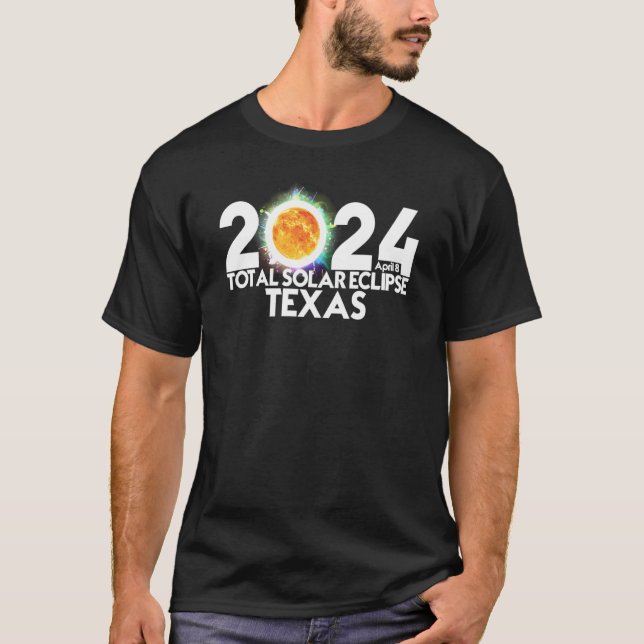 Total Solar Eclipse TEXAS 2024 American Totality T-Shirt (Front)
