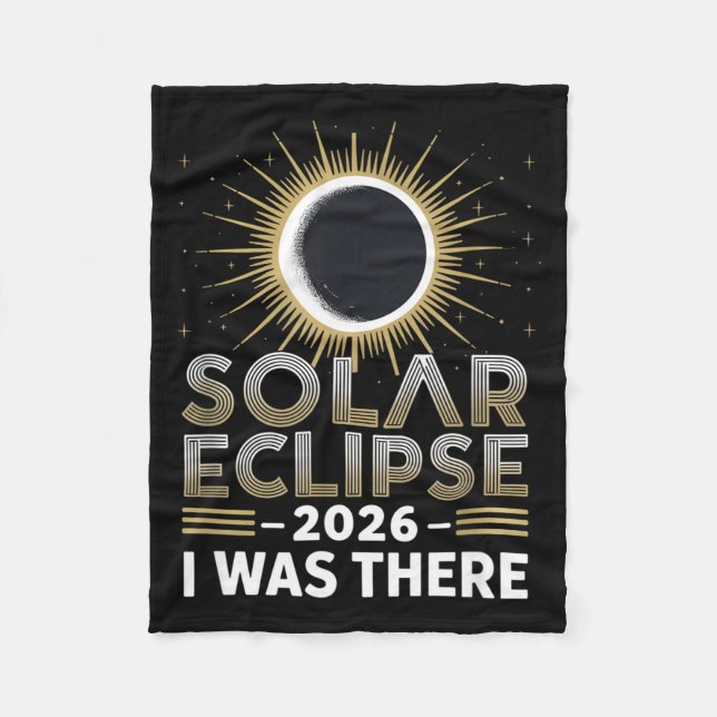 Total Solar Eclipse There Eclipse Artwork Fleece Blanket (Front)