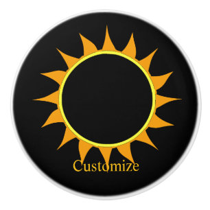 Total Solar Eclipse Thunder_Cove Ceramic Knob