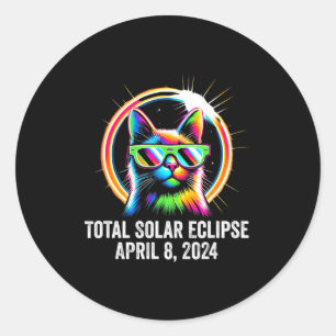 Total Solar Eclipse Totality Sunglasses Classic Round Sticker