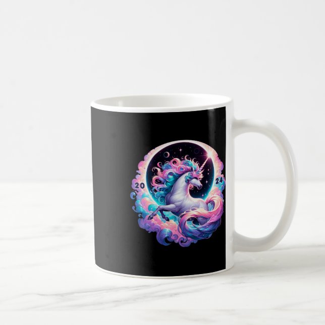 Total Solar Eclipse Totality Unicorn  Coffee Mug (Right)