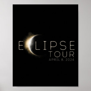 Total Solar Eclipse Tour 2024 Front And Back Poster