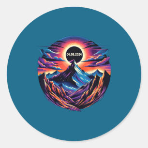 Total Solar Eclipse Trip April Classic Round Sticker