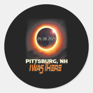 Total Solar Eclipse Ttsburg New Hampshire Nh  Classic Round Sticker