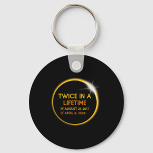 Total Solar Eclipse Twice In A Lifetime Matching G Key Ring