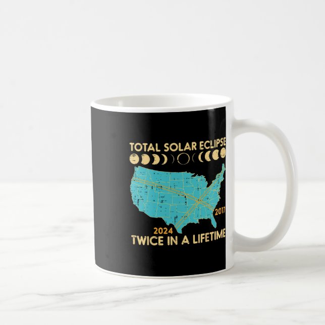 Total Solar Eclipse Twice Lifetime 2017 2024 Men W Coffee Mug (Right)