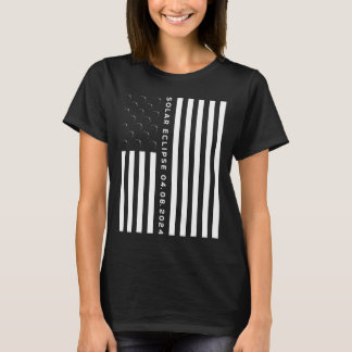 Total Solar Eclipse US American Flag 04.08.2024  T-Shirt
