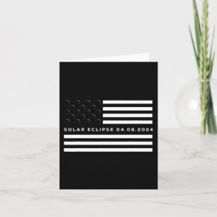 Total Solar Eclipse US American Flag 04.08.2024 To Card
