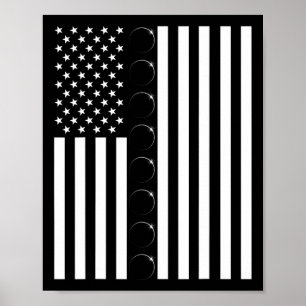 Total Solar Eclipse US American Flag 04.08.2024 To Poster