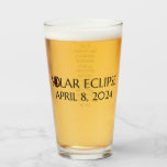 Total Solar Eclipse USA April 8, 2024 Glass<br><div class="desc">Total Solar Eclipse USA April 8, 2024 T-Shirt The next time Earth will witness a total solar eclipse is April 8, 2024, and has been dubbed "The Great North American Eclipse" as it will be visible throughout North and Central America. It will start in Mexico, cross into Texas then head...</div>