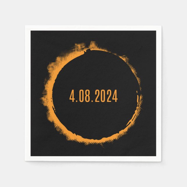 Total Solar Eclipse USA April 8, 2024 Napkin (Front)