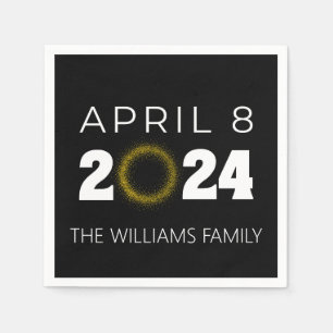 Total Solar Eclipse USA April 8, 2024 Napkin