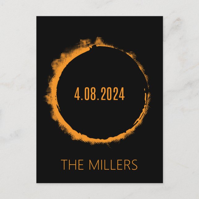 Total Solar Eclipse USA April 8, 2024 Postcard (Front)