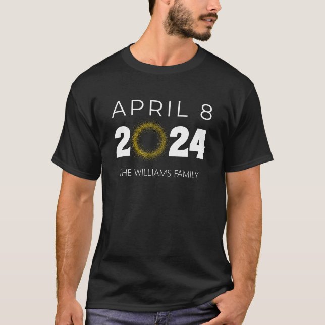 Total Solar Eclipse USA April 8, 2024 T-Shirt (Front)