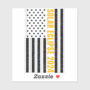Total Solar Eclipse USA April 8, 2024  US flag