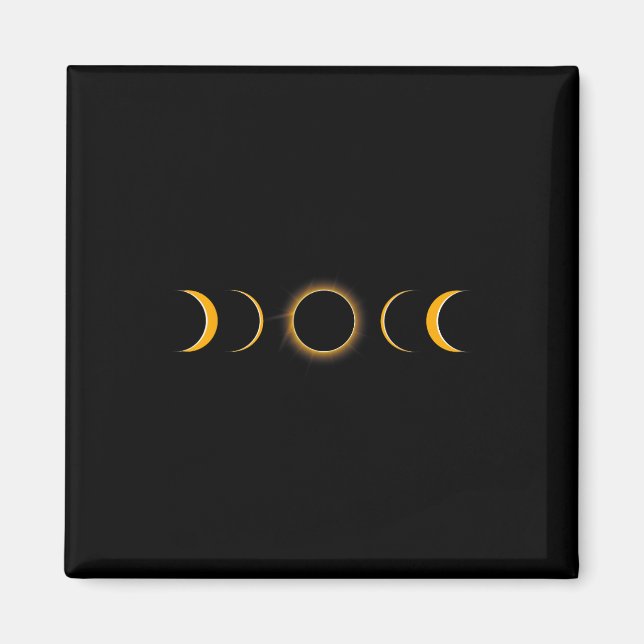 Total Solar Eclipse Usa April 8  Magnet (Front)