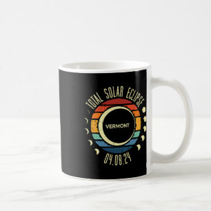 Total Solar Eclipse Vermont Retro 2024 Men Women K Coffee Mug