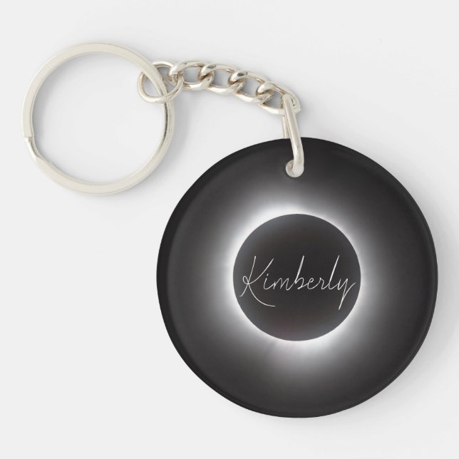 Total Solar Eclipse w/Name Key Ring (Front)
