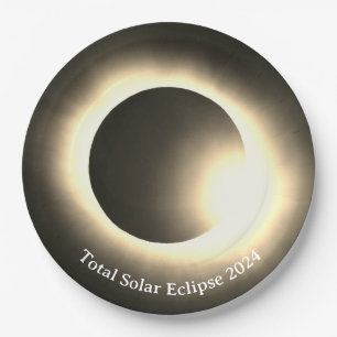 Total solar USA eclipse 2024 Paper Plate