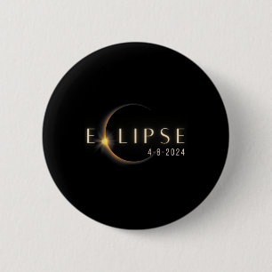 Totality 04 08 24 Total Solar Eclipse 2024 6 Cm Round Badge