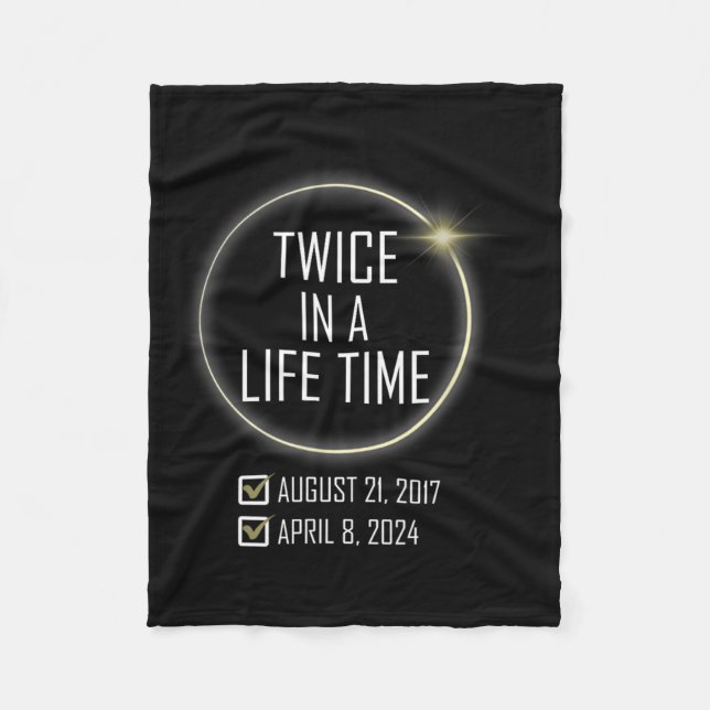 Totality 04 08 24 Total Solar Eclipse 2024 7  Fleece Blanket (Front)