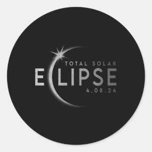 Totality 04 08 24 Total Solar Eclipse 2024 9 Classic Round Sticker