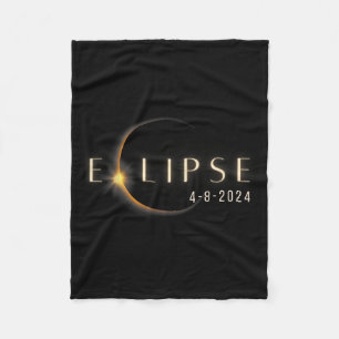 Totality 04 08 24 Total Solar Eclipse 2024 Fleece Blanket