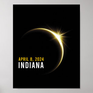 Totality 04 08 24 Total Solar Eclipse 2024 Indiana Poster