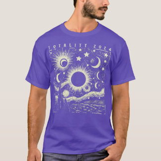 Totality 2024 Vintage Astronomy Gift Solar Eclipse T-Shirt