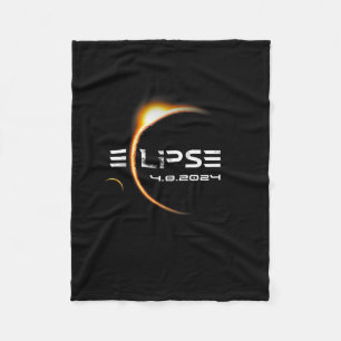 Totality 4.08.2024 Total Solar Eclipse 2024 Fleece Blanket