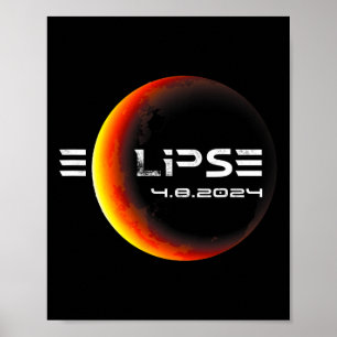 Totality 4.08.2024 Total Solar Eclipse 2024 Poster