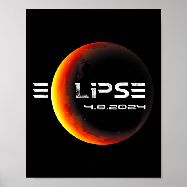 Totality 4.08.2024 Total Solar Eclipse 2024  Poster (Front)